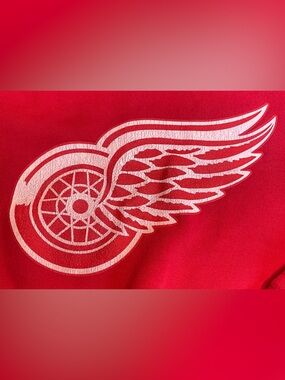Old Time Sports Hockey Hoodie Detroit Red Wings Pullover Red White Mens Large